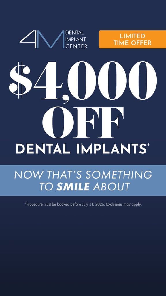 Ad creative from 4M Dental Implant Center
